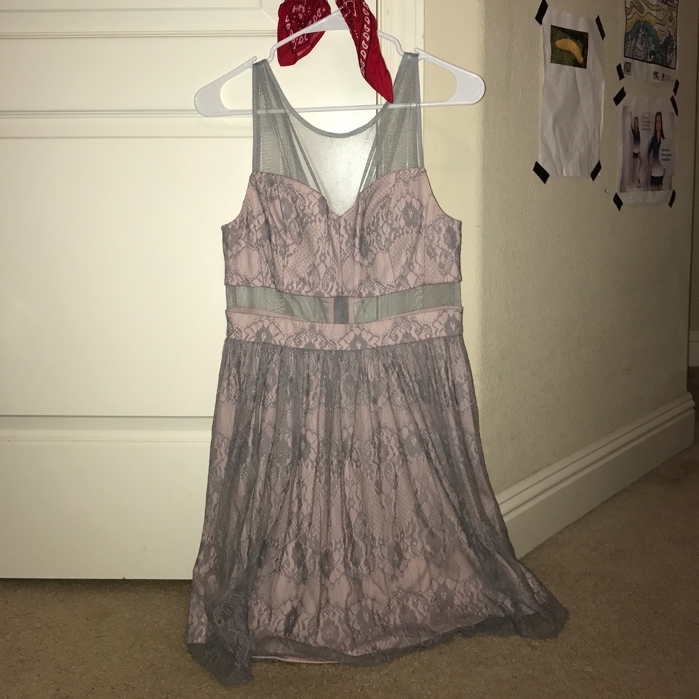 Cutout mesh lace dress